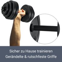 30kg 2er Set Hantelset mit Sternverschlüsse für Krafttraining Fitness Männer Damen Kurzhanteln Hanteln 