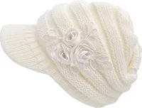 Strickmütze mit Schild Winter Strickmütze Beanie Cap