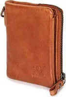 DONBOLSO ® DAMEN SLIM WALLET RIO I MINI DAMENGELDBÖRSE AUS LEDER I 4 KARTENFÄCHER & RFID-SCHUTZ BZW. BLOCKER I VIELE FARBEN - Cognac Sminimalist