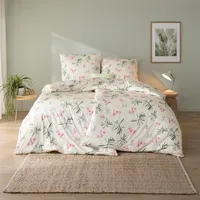 Estella Mako Interlock Jersey Bettwäsche Lina beige 135x200 cm + 80x80 cm