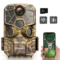 Usogood Wildkamera mit Bewegungsmelder Nachtsicht - 2,7K 32MP Wildtierkamera WLAN mit 32GB SD Karte Handyübertragung App,0,2s Jagdkamera