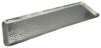 Dekotablett Dekoschale Metall silber Deko Tischdeko Schale Tablett 45 cm
