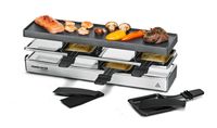 Raclette Grill RC 800 fun for 4 - 4 Pfännchen, antihaftbeschichtete Grillplatte, Parkdeck, erweiterbar auf bis zu 12 Pfännchen