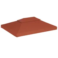 vidaXL Pavilónová strešná plachta s komínovým prieduchom 310 g/m² 4x3 m Terakota