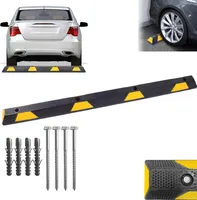 ACXIN Radstopper 183x15x11cm Parkplatzbegrenzung Anfahrschutz mit 4 Expansionsschrauben, Parkplatzsucher Garagen Wandschutz, Radstopper für Garage
