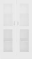 vidaXL Vitrinenschrank Weiß 82,5x30,5x150 cm Holzwerkstoff