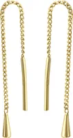 V Durchzieh-Ohrringe 333/- Gelbgold glanz Tropfen