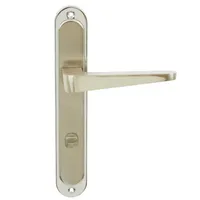 DOMINO Türgriff 78 Drückergarnitur WC - Badezimmer Set | Links & Rechts Türbeschlag für WC/Badezimmertüren | L-Form | Türbeschläge aus Aluminium | Chrom/Chrom/Nickel Türdrückergarnitur| VITA M6/M9