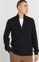 !Solid SDClive Herren Strickjacke Cardigan Feinstrick mit Stehkragen und Reißverschluss Struktur Strick