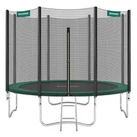 SONGMICS Trampolin Ø 305cm Gartentrampolin mit Sicherheitsnetz, Leiter, Sicherheitsabdeckung, bis zu 150 kg belastbar, Trampolin Outdoor, Garten, 10GN