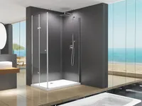BuyLando Cornelia 100x90x195 cm Eck Duschkabine inkl. Duschtasse