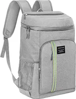 Wasserdicht kühltasche Rucksack Picknickrucksack für Camping und Wandern (Grau)