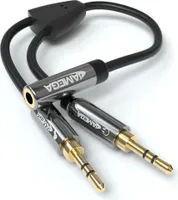 0,2m Audio Splitter Kabel Y-Adapter Headset Aux Y Verteiler Stereo Y Adapter