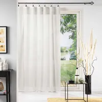 Voile Vorhang mit Ösen 140 x 240 cm Senez Weiß