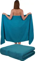 Betz 2 Stück XXL Badetücher 100 x 200 cm PALERMO  Saunatuch 100% Baumwolle  Farbe: petrol