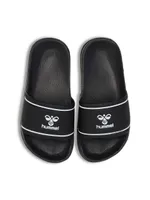 HUMMEL BAZÉNOVÁ ŠMYKĽAVKA JR , ČIERNA/BIELA, 36