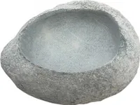 Dehner Vogeltränke, Ø ca. 35 cm, Höhe ca. 15 cm, Naturstein, grau