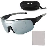 Radsportbrille, polarisierte Brille, Radsport-Sonnenbrille, Sportbrille, Grau
