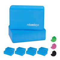 relaxdays 10 x Yogablock blau