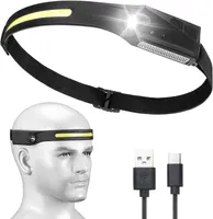 2x Stirnlampe LED Kopflampe Jogginglicht USB Cliplampe
