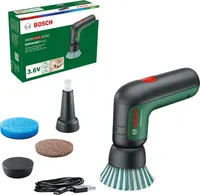 Bosch Home and Garden Akku Reinigungsbürste UniversalBrush (integrierter 3,6-V-Akku, 1 Micro-USB-Kabel und 4 Reinigungsaufsätze enthalten, im Karton) Grün, Norme