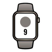 Apple Watch Series 9/ Gps/ Cellular/ 41 mm/ Stalowa koperta Złota/ Gliniana opaska sportowa M/L