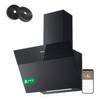 CIARRA Odsávač pár A+++ 650 m³/h Odsávač pár 60 cm s recirkuláciou vzduchu WIFI APP Touch Control Matt VMCF6736H