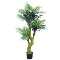 Künstliche Palme Kunstpalme Kunstpflanze Palme künstlich wie echt Plastikpflanze Cycuspalme Balkon Deko Dekoration 165 cm hoch Decovego