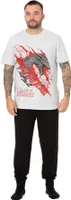 Game of Thrones - "Fire And Blood" Schlafanzug mit langer Hose für Herren NS7151 (M) (Weiß/Schwarz)