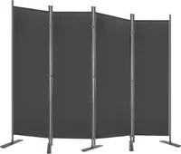 TRMLBE Paravent 225x180cm Raumteiler Innen Sichtschutz Balkon Trennwand mit Kabelbinder & Nägel & Standfuß Sonnenschutz Windschutz UV-Schutz Stellwand ohne Bohren sichtschutzwand, Dunkelgrau