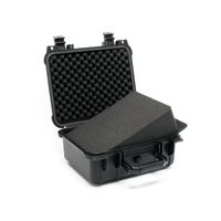 Universalkoffer 27x24,6x12,4cm schwarz, mit Druckausgleichsventil & anpassbaren Schaumstoffmatten