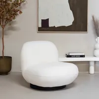 Drehbarer Sessel Teddy Weiß - Giga Meubel