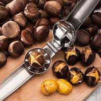 1 Stück 304 Edelstahl 2 Zoll 1 Quick Chestnut Clip Walnusszange Metall Nussknacker Sheller Mutter Backöfen Küchenwerkzeuge Cutter Gadgets 6,88 x 1,96 x 1,37 Zoll