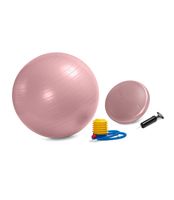 C4B Gymnastický míč 65 cm a sedák na míč 33 cm včetně pumpy v sadě Barva: šedomodrá