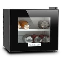 Klarstein Frosty Mini-Kühlschrank 10 Liter , 65W , herausnehmbare Glas-Schublade und zuschaltbare LED-Innenraumbeleuchtung ,  , schwarz