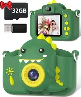Kinderkamera, Gofunly Kinder Kamera 1080P 2,0-Zoll-Bildschirm Fotoapparat Kinder mit 32GB-Karte Selfie Digitalkamera Kinder Fotokamera
