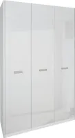 MiroMark Bella BL-23-WB Drehtürenschrank Weiß Mat/Glanz 225x138x55cm