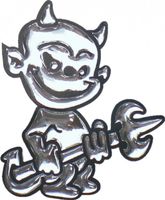 3D-Chrome-Sticker, Teufel, 55 x 50 mm