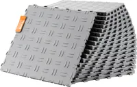 VEVOR garážové podlahové kování, 305 x 305 x 13,4 mm, sada 50 kusů průmyslového podlahového kování, protiskluzová oboustranná konstrukční podlaha garáže, pro garáže, sklepy, opravárenské dílny, stříbrná barva
