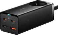 Baseus GaN3 Pro Quick Charger, Ladegert, 2x USB-C, 2x USB + AC, 65W, schwarz