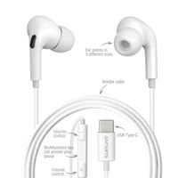 4Smarts kabelgebundene In-Ear Kopfhörer+Fernbedienung und Magnet, weiß
