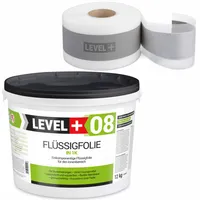 Hydroizolačná súprava Tekutá fólia 12 kg Tesniaca páska 10mb - LEVEL+ SET16