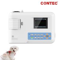 Veterinär EKG-Gerät Tier Elektrokardiograph Ein-Kanal Drucker ECG100G-VET Hund Katze