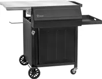 Grilovací vozík BBQ-Toro 100 x 73 x 91 cm, černý, grilovací stůl s velkou pracovní plochou, postranní stolek