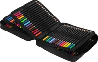 ECD Germany Sada barevných tužek 120 barev pro děti a dospělé, 23x21x7 cm, černá, z plastu, barevné vodítka s měkkým jádrem, profesionální sada na kreslení v pouzdře na zip, barevné tužky na kreslení a vybarvování