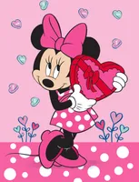 Kinderteppich Minnie Mouse Herz 100x133 cm