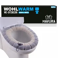 WC-Deckelbezug WC-Sitz wärmer warm Waschbar Toilettensitzkissen Zeaicos,  Plüsch+Polyester