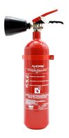 Feuerlöscher 2kg CO2 Kohlendioxid EDV geeignet EN3, generalüberholt, inkl. ANDRIS® Prüfnachweis mit Jahresmarke