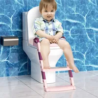 TolleTour WC Toilettensitz für Kleinkinder Töpfchen Toilettentrainer mit Treppe für Jungen und Mädchen Baby Rosa