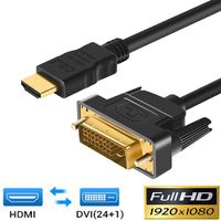 1,5M HDMI zu DVI 24+1 Pin Video 1080P HDTV Kabel Für PC Laptop Projector Adapter
